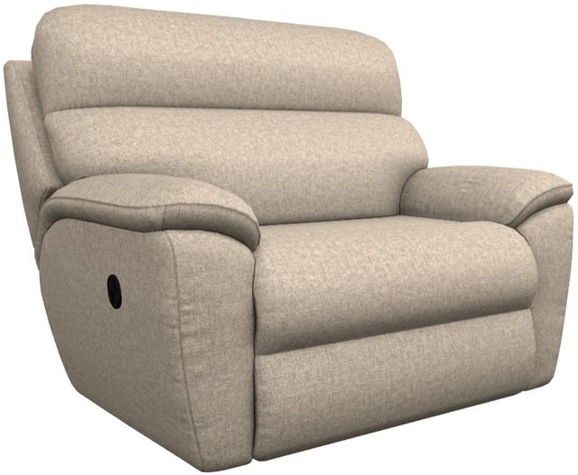 La-Z-Boy® Roman Chocolate Leather Power Reclining Chair and a Half with Headrest-0