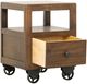 International Furniture Direct Oslo Brown Chairside Table-3