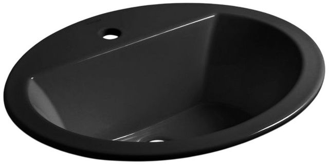 Kohler Bryant® Black 20.25" Oval Drop-In Bathroom Sink-0