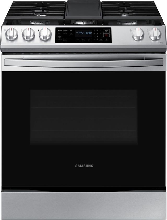 Samsung Bespoke 30" Slide In Gas Range-0