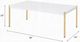 ACME Furniture Otrac White Coffee Table with Gold Base-2