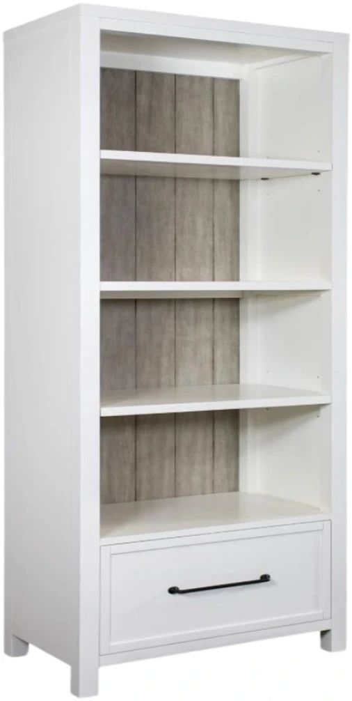 Riverside Furniture Finn Cloud/Fog Drawer Bookcase-0