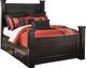Signature Design by Ashley® Shay 6-Piece Almost Black King Storage Poster Bed Set-1