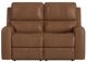 Flexsteel® Linden Caramel Power Reclining Loveseat with Power Headrests and Lumbar-3
