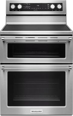 KitchenAid® 30" Stainless Steel Freestanding Electric Double Oven Range