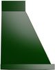 Ilve® Nostalgie II Noblesse 48" Emerald Green Wall Mounted Range Hood with Brass Trim-2