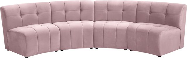 Meridian Furniture Limitless 4-Piece Pink Velvet Modular Sectional-0