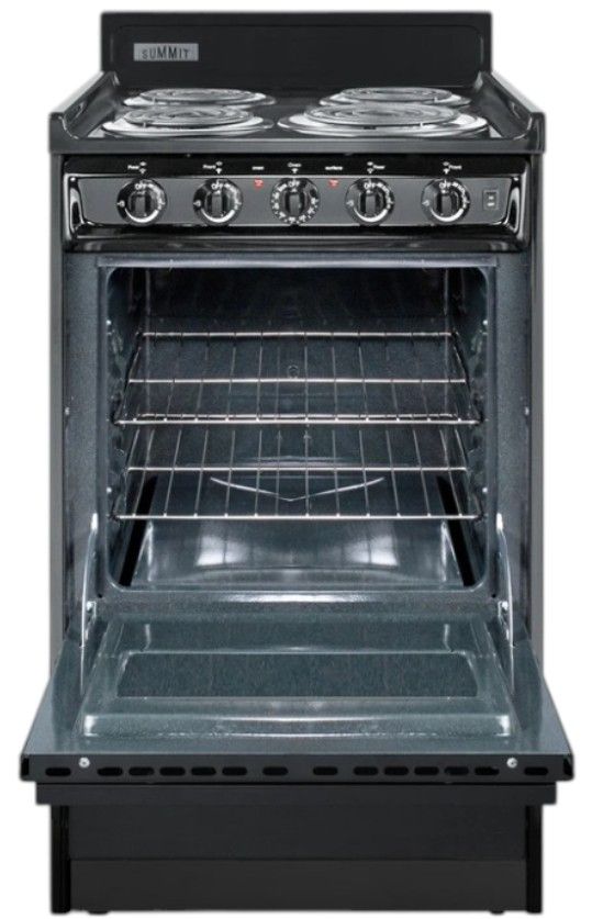 Summit® 20" Black Freestanding Electric Range-1