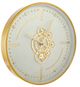 A & B Home Gold/White Wall Clock with Gear Design-0