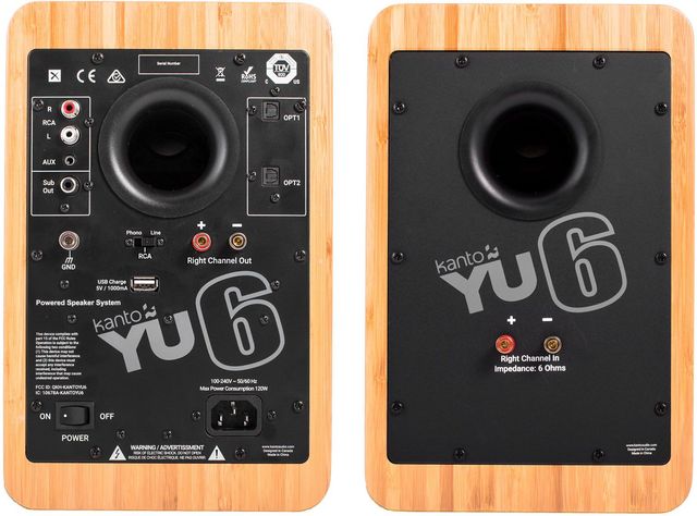Kanto YU6 Bamboo (Pr.) Powered Speakers-3