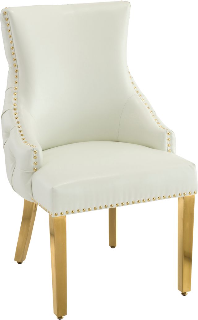Meridian Furniture Tuft White Velvet Dining Chair-0