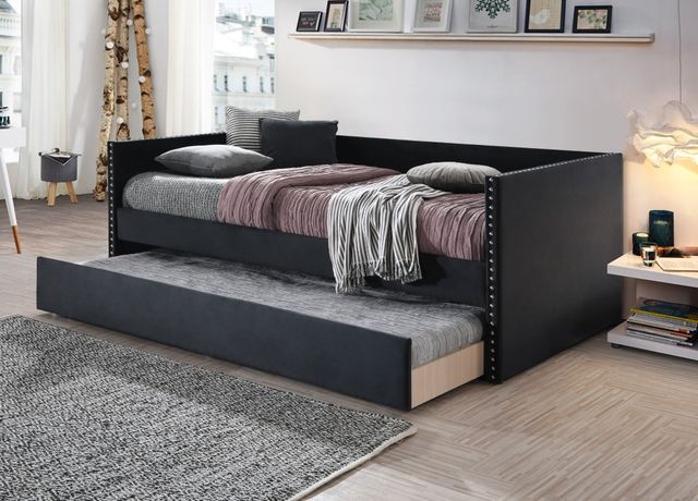 Crown Mark Sadie Gold Upholstered Daybed-2