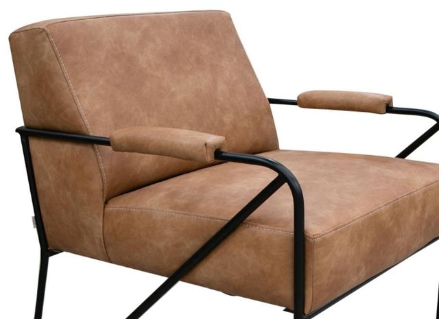 International Furniture Direct Lotus Cognac/Matte Black Accent Chair-1