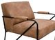 International Furniture Direct Lotus Cognac/Matte Black Accent Chair-1
