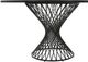 Armen Living Cirque 54" Round Black Pedestal Dining Table-1