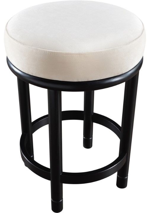 Meridian Furniture Monette Cream/Black Upholstered Counter Stool-3