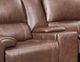 Leather Italia™ Cambria Highland Brown Coffee Power Reclining Loveseat-1