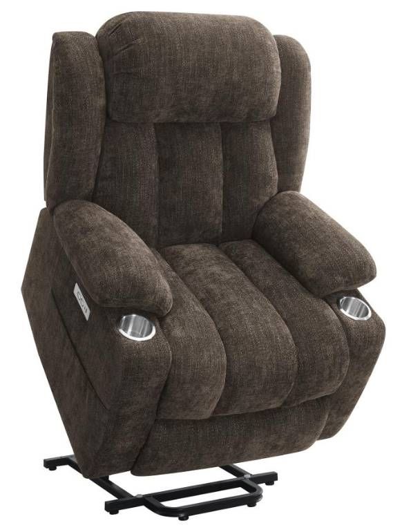 Coaster® Houston Dark Brown Power Lift Recliner-2
