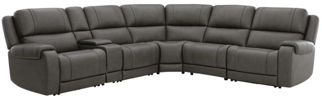 Signature Design by Ashley® 5Z Pittson 6-Piece Anchor Power Reclining Modular Sectional with Storage Console and Cup Holder-0