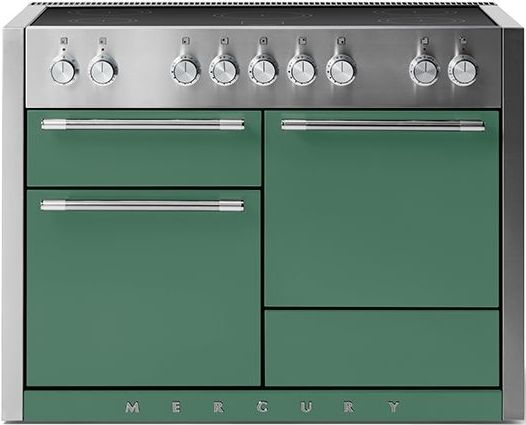 AGA™ Mercury 48" Stainless Steel Pro Style Induction Range with Mineral Green Door