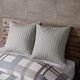 Olliix by INKY+IVY Grey Camila Quilted Euro Sham-1