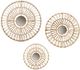 Olliix by Madison Park Ella 3 Piece Neutral Corn Leaves Wrapped Metal Wall Decoration Set-0