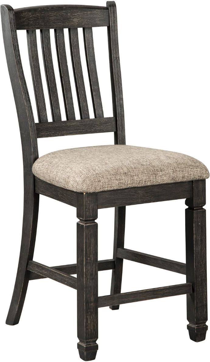 Signature Design by Ashley® Tyler Creek Black/Grayish Brown Upholstered Bar Stool