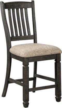 Signature Design by Ashley® Tyler Creek Black/Grayish Brown Upholstered Bar Stool