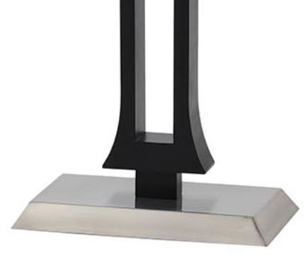Cal® Lighting & Accessories Brushed Steel/Espresso Floor Lamp-2