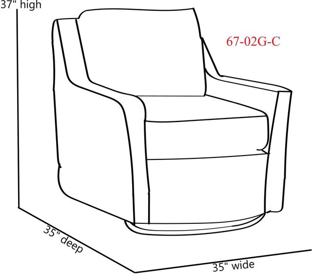 Fusion Furniture Durango Fossil Ebony Swivel Glider Chair-2