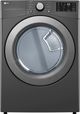 LG Middle Black Front Load Washer & Gas Dryer Laundry Pair-2