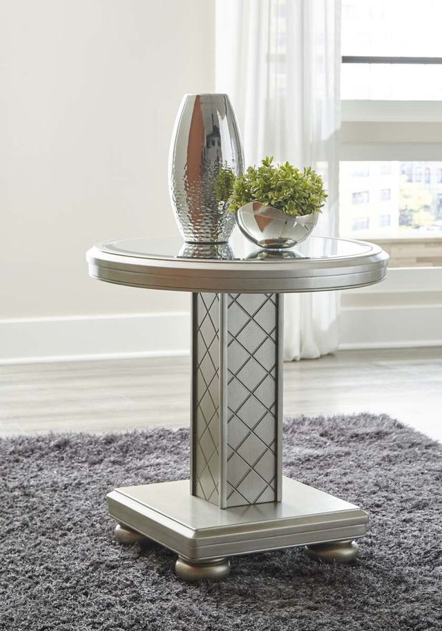Signature Design by Ashley® Chevanna 2 Piece Platinum Living Room Table Set-2