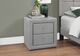 Monarch Specialties Inc. Grey Linen Night Stand-2