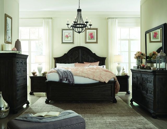 Magnussen Home® Bellamy Peppercorn King Shaped Panel Bed-1