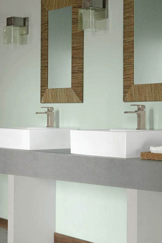 Delta Ara® Stainless Single Handle Channel Bathroom Faucet with Drain-1