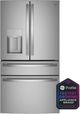 GE Profile™ 36'' 22.3 Cu. Ft. Fingerprint Resistant Stainless Smart Counter Depth French Door Refrigerator with Door In Door-1