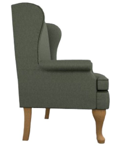 Best® Home Furnishings Customizable Sylvia Wing Back Chair with Honey Birch Legs-2