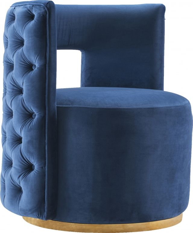 Meridian Furniture Theo Navy Velvet Swivel Chair-0