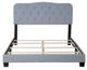 Bernards Ariana Gray Upholstered Queen Panel Bed in a Box-1