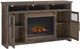 aspenhome® Finnegan Sandy Brown 66" Fireplace Console-1