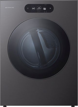 LG SIGNATURE 9 Cu. Ft. Brushed Black Steel Smart Front Load Gas Dryer with Built-In Intelligence