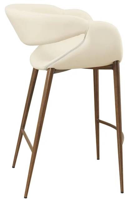 StyleCraft Ivory/Walnut Counter Stool-1