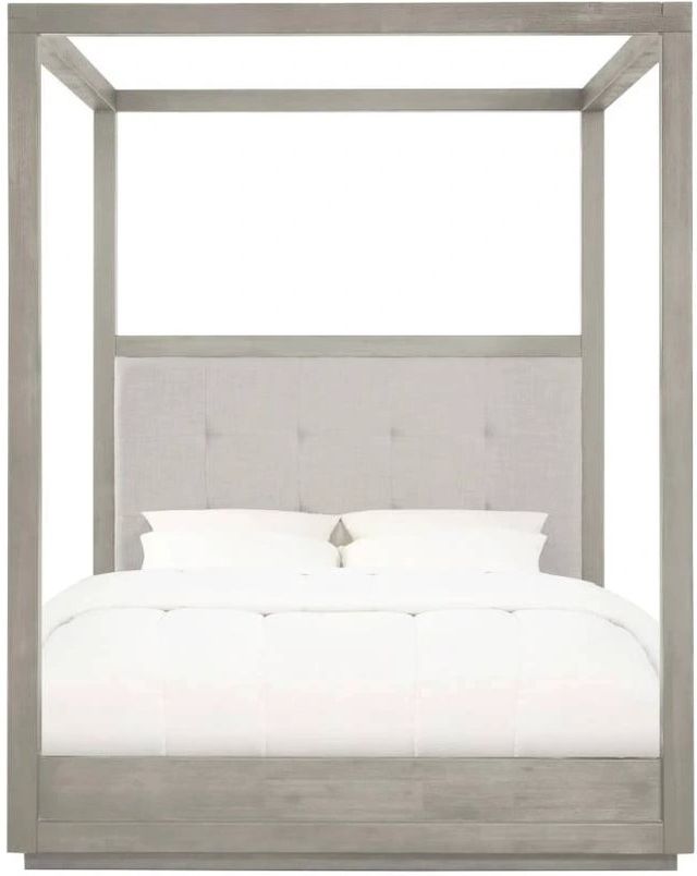 Modus Furniture Oxford Mineral California King Upholstered Canopy Bed-2
