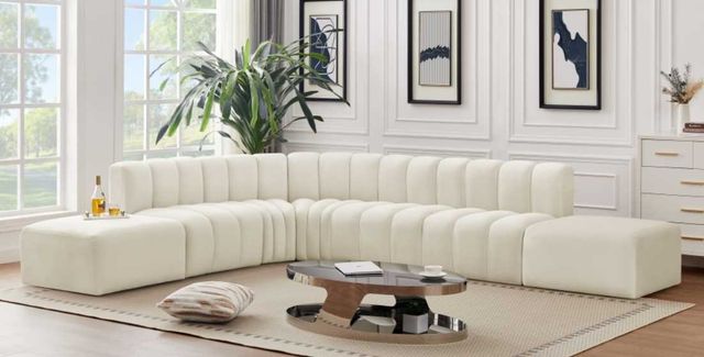 Meridian Furniture Arc 7-Piece Cream Upholstered Modular Sectional-3
