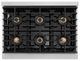 ZLINE Autograph Edition Paramount 36" 5.2 Cu. Ft. Satin Stainless Steel Dual Fuel Range with 6 Burner DuoPro™ Cooktop and Electric Convection Oven in Matte Black Accents-3