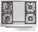 Ilve® Nostalgie II Series 36" Graphite Matte Pro Style Dual Fuel Range-2