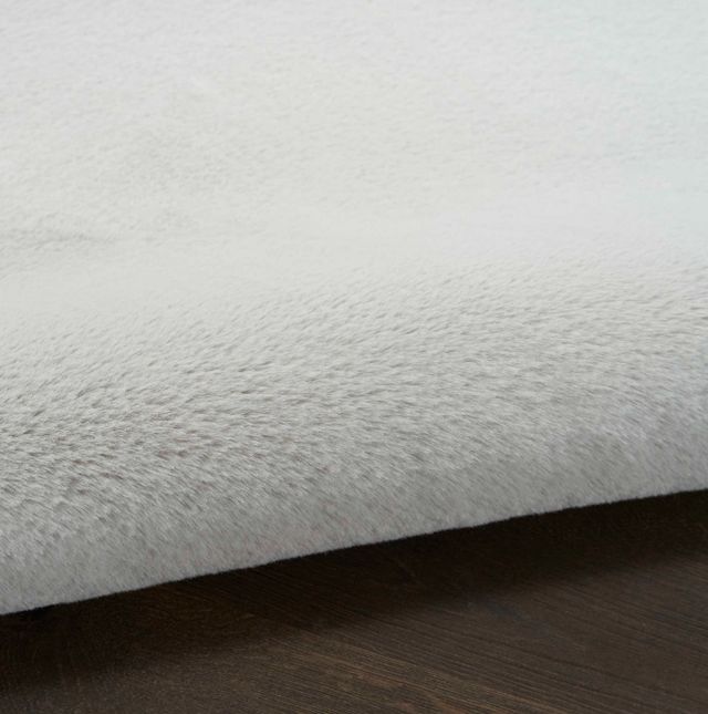Nourison Home™ Soft Plush Rabbit Fur SFF01 Silver 5'x7' Area Rug-3
