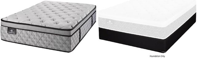 Kingsdown® Hansboro Wrapped Coil Pillow Top Twin XL Mattress and Ellis Standard Foundation-0