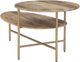 Powell® Cleo Natural 2-Tiered Coffee Table with Gold Base-3