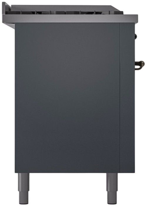 Ilve® Nostalgie II Series 60" Blue Grey Pro Style Dual Fuel Range-3
